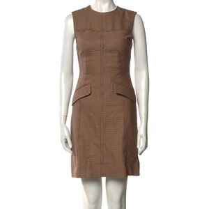 Derek Lam Brown Sleeveless Sheath Midi Dress